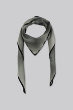 Silk Printed Foulard Black-Grey
