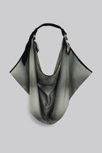 Silk Printed Foulard Black-Grey